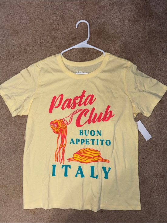 Tops - Pasta Club Italy Graphic Tee - Yellow